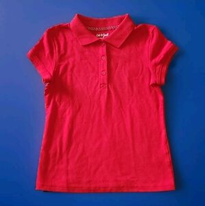 NWT Cat & Jack Girls Polo Size 8 Color Red